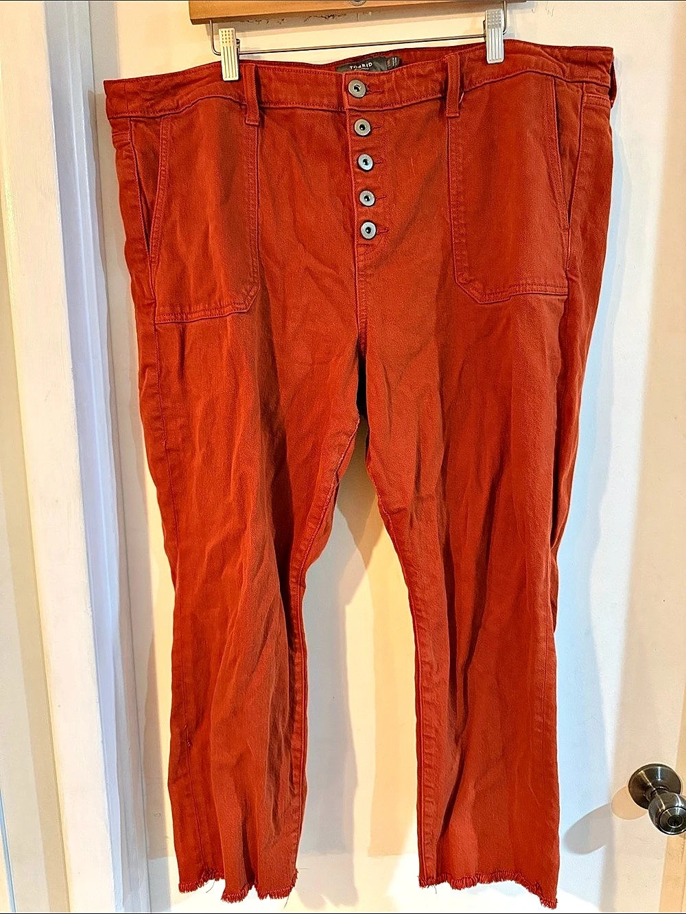 Torrid Button Jeans / Pants Skinny Pants Waist 20R Orange